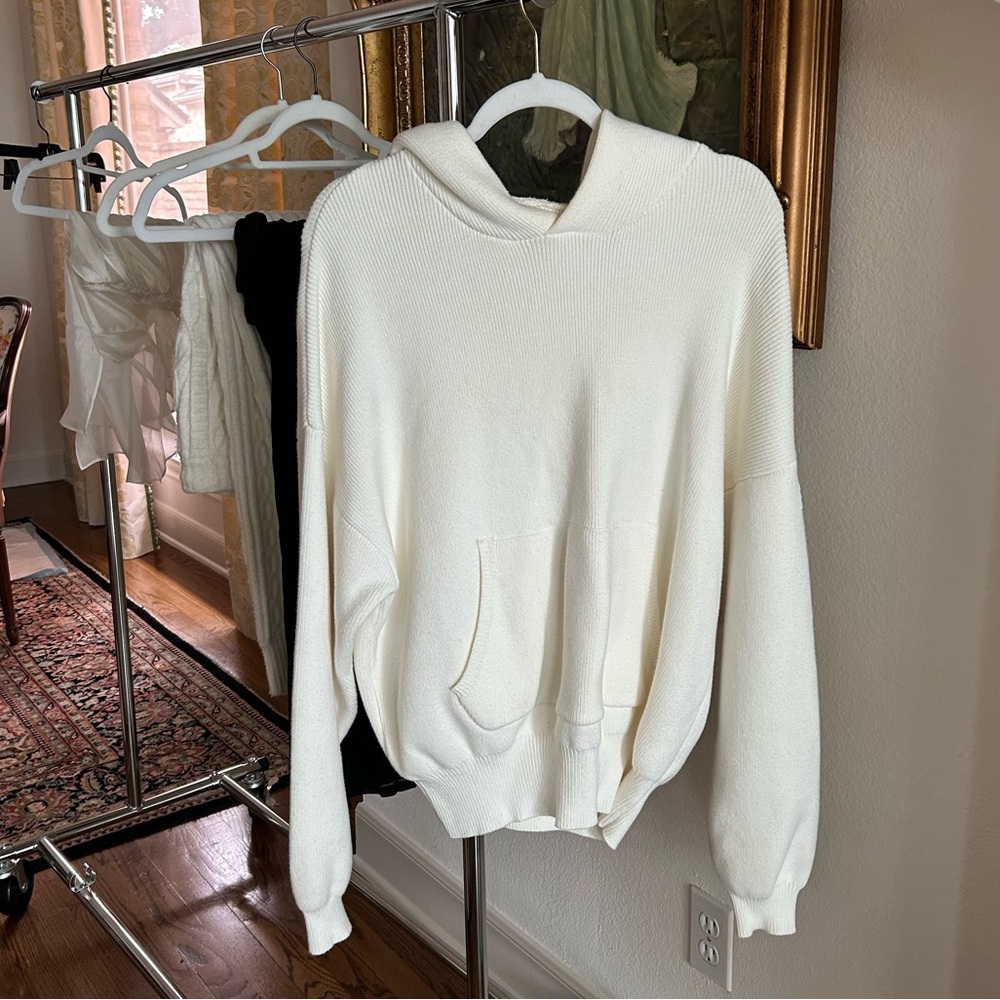 ALO Yoga | Scholar Hooded Sweatshirt / Sweater | Ivory
